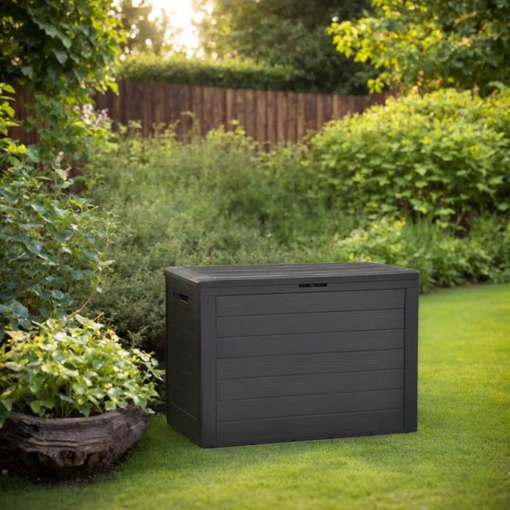 vidaXL Gartentruhe Anthrazit 78x44x55 cm 49444 Bild 1