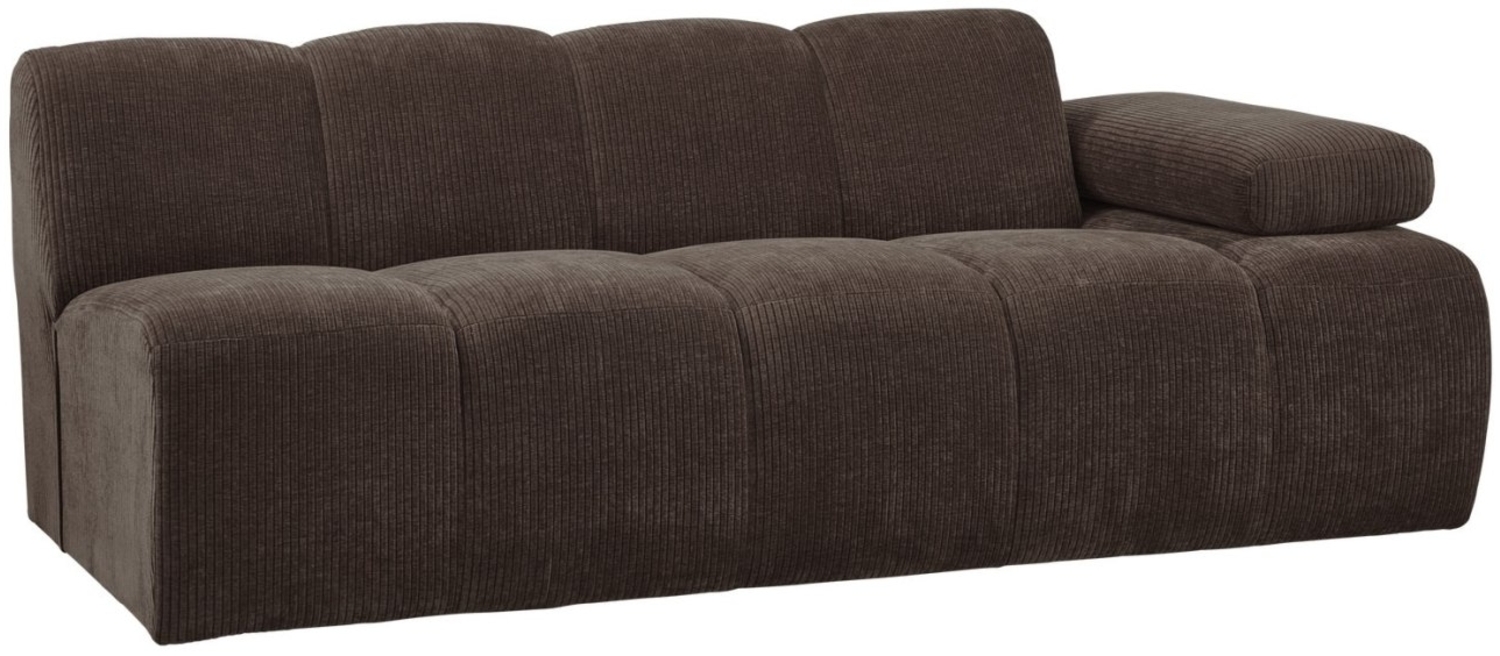 Modulsofa Mojo Flachcord 2er Arm-Rechts, Braun Bild 1