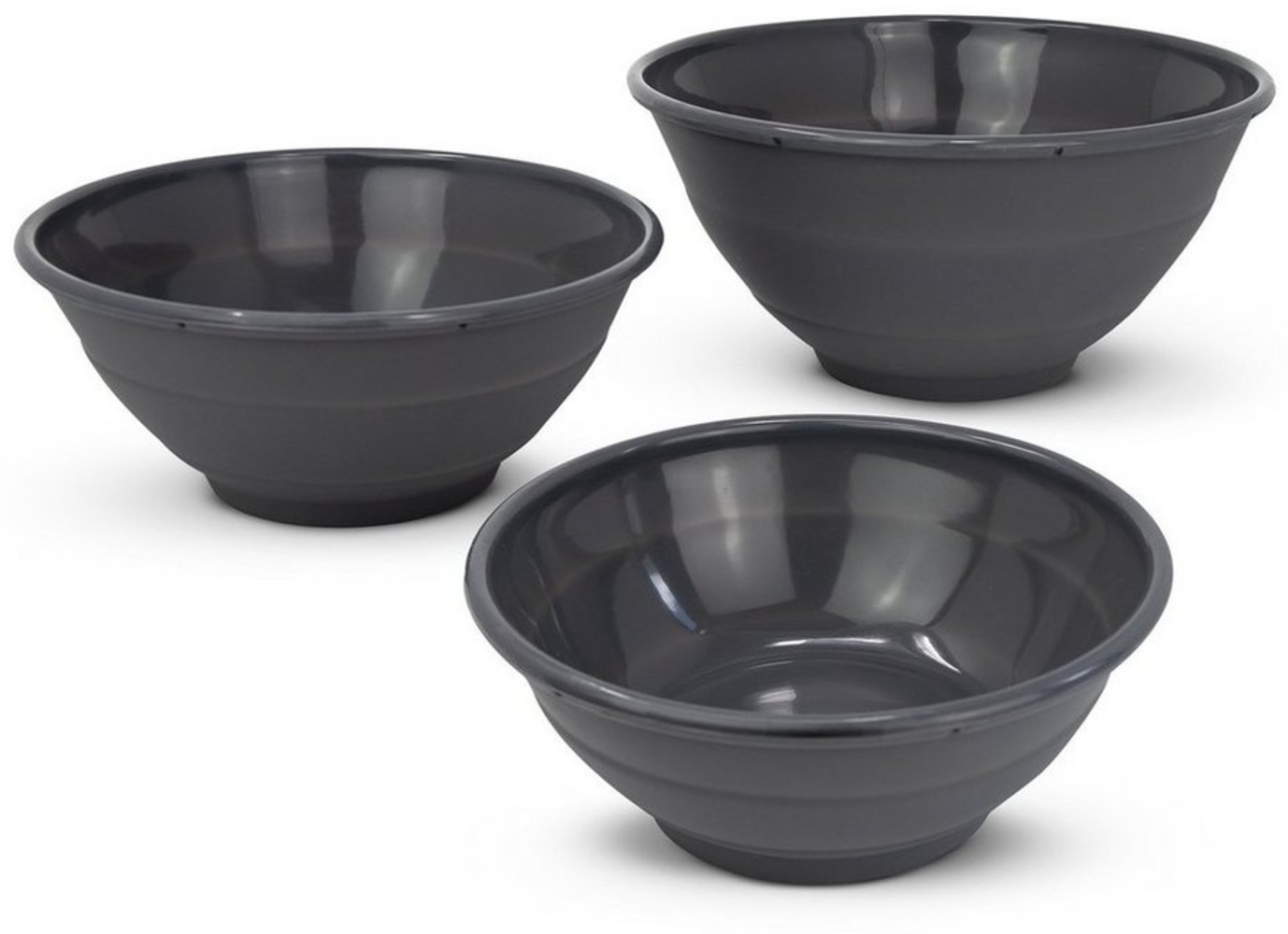 Coolinato Schüssel Set 3tlg grau aus Silikon, Silikon Bild 1