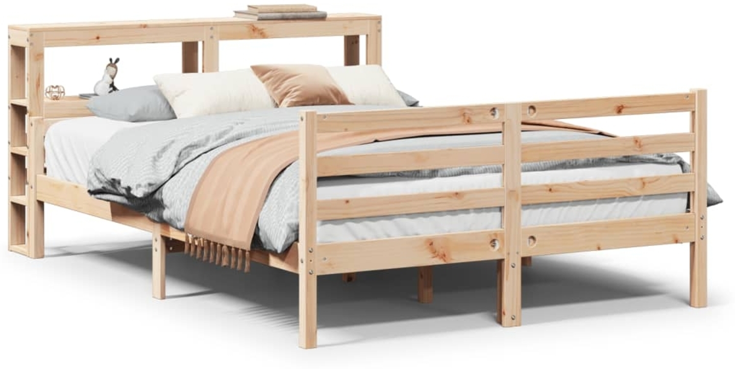 vidaXL Bettgestell mit Kopfteil ohne Matratze 140x200 cm 3305943 Bild 1