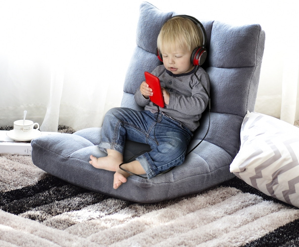 Bodenstuhl Faltbares Lazy Sofa Faul Tatami Bodenkissen Schwarz/Grau/Kaffeebraun-Grau Bild 1