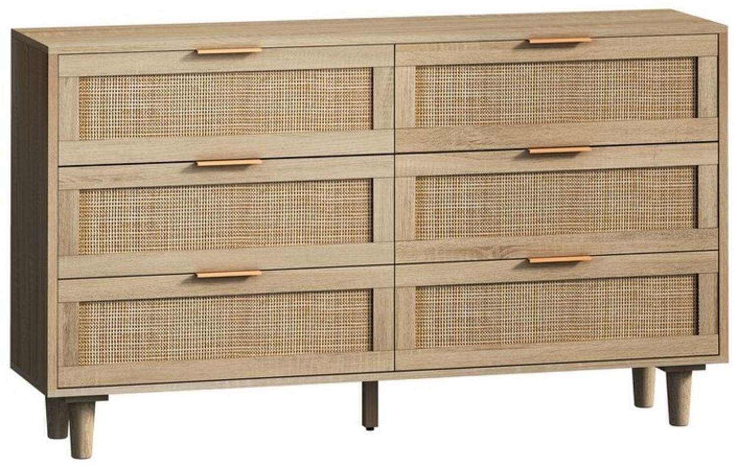 Gotagee Sideboard Rattan Aufbewahrungsschrank Kommode Schublade Schlafzimmer Wohnzimmer Bild 1