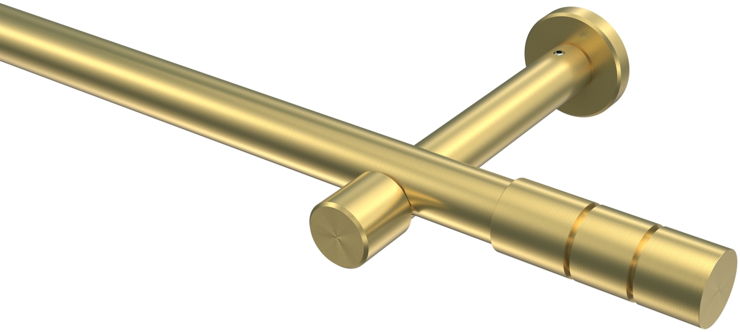 Gardinenstangen-Set Prestige Elanto 600 cm (geteilt in 3 x 200 cm), 1-läufig (ohne Ringe), 20 mm Ø Messing-Optik Bild 1