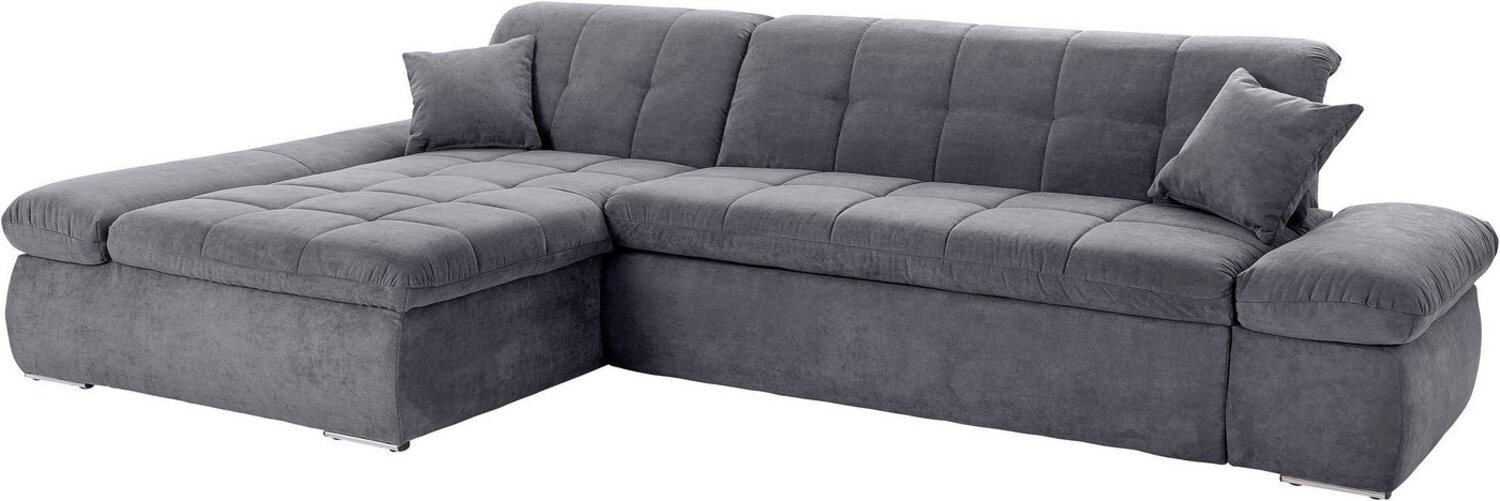 DOMO collection Ecksofa Moric Luxus - B/T/H 300/172/80 cm, XXL-Format, L-Form, 140kg Belastung/Sitz, in Cord, Chenille, Kunstleder Bild 1