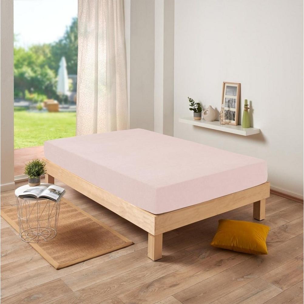 Traumschlaf Frottee Stretch Spannbettlaken, Rosa, 90 x 200 - 100 x 200 cm Bild 1