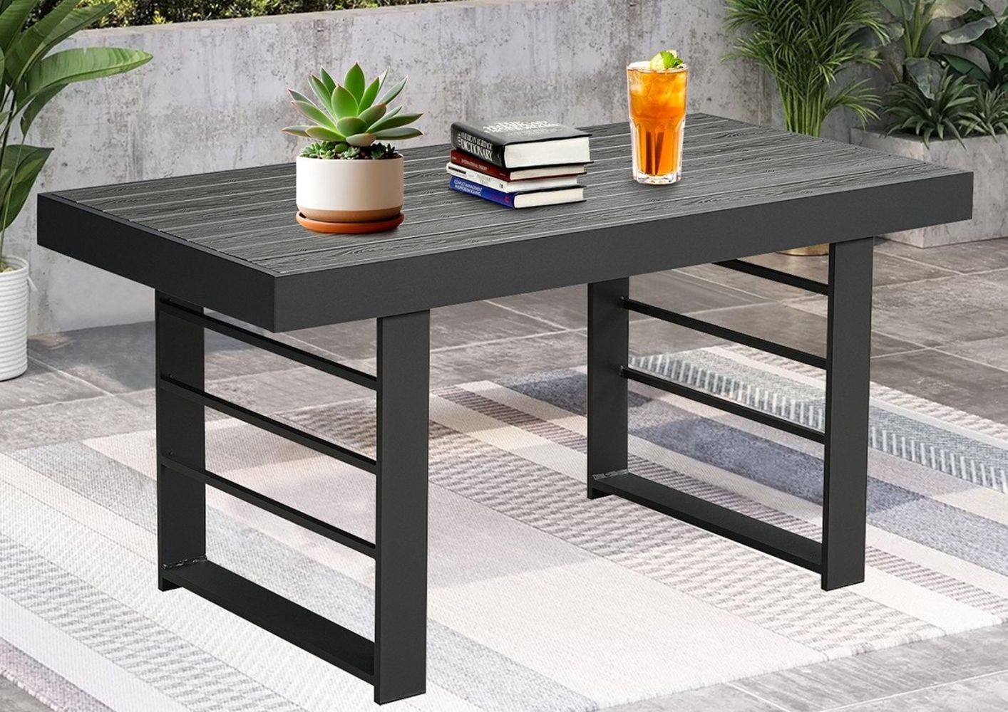 MeXo Gartenlounge-Set Gartenmöbel Set Aluminium Loungeset für Terrasse Balkon, (Esstisch, 1-tlg, 1×Tisch), wetterfest Gartentisch Balkontisch Loungetisch Kaffeetisch Bild 1