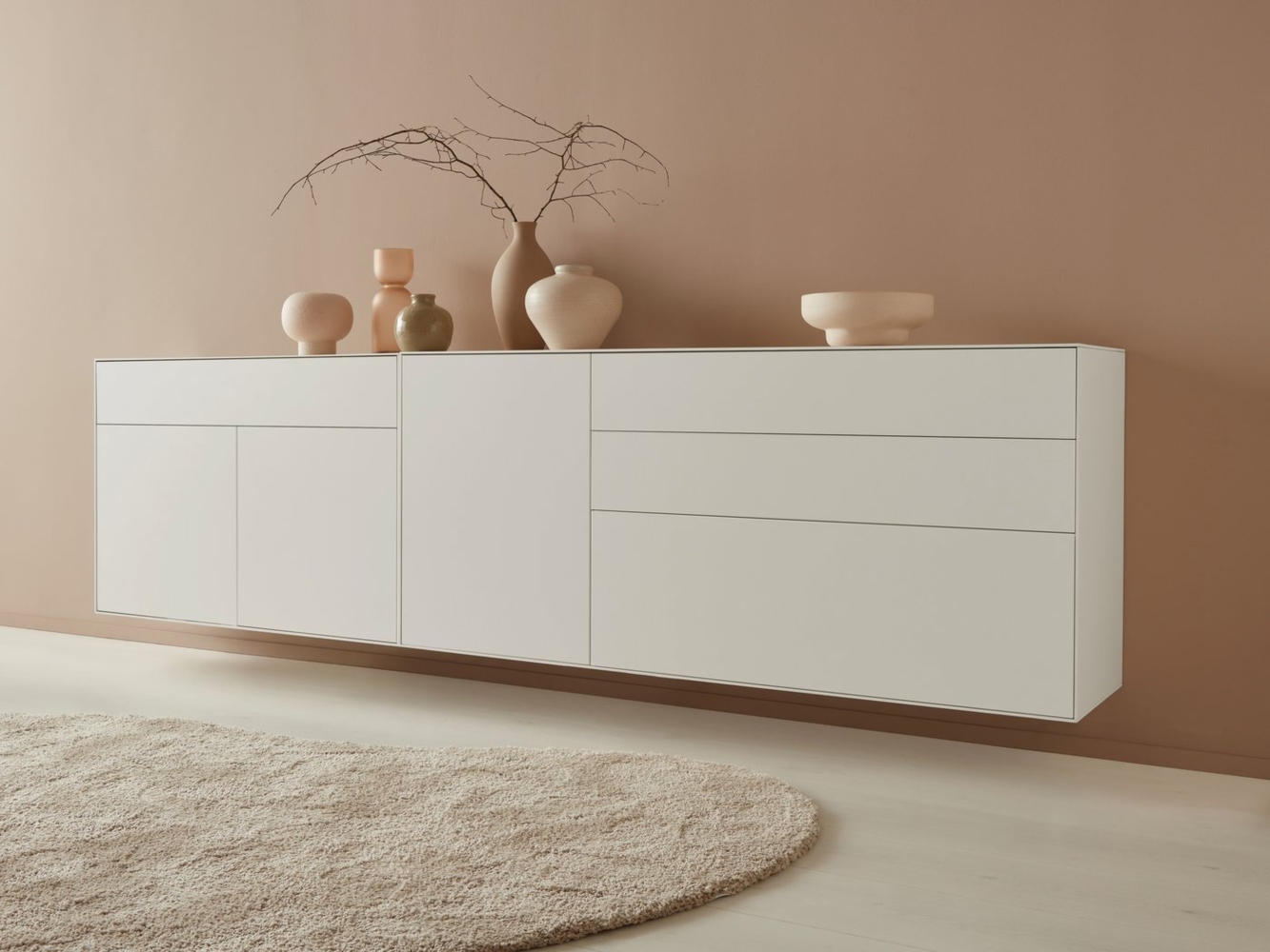 LeGer Home by Lena Gercke Sideboard Essentials (2 St), Breite: 279cm, MDF lackiert, Push-to-open-Funktion Bild 1