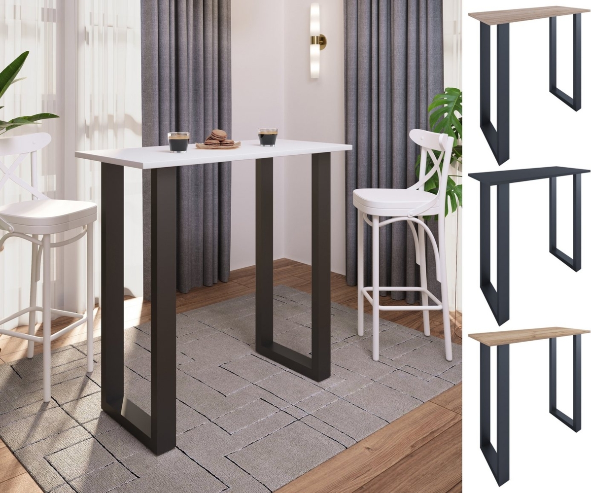 VCM Bartisch Xona 920121 Silber / Anthrazit H. 102 x B. 110 x T. 50 cm Bild 1