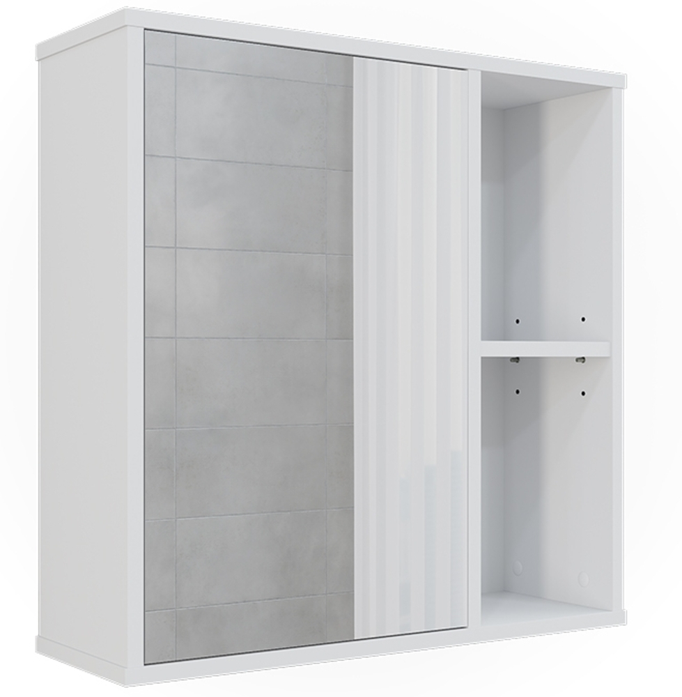 Badspiegelschrank Leano Weiß 60 x 60 cm Vicco Bild 1