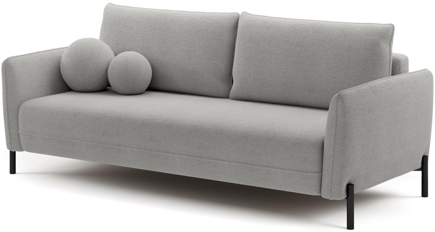 Selsey VERUCO - Sofa mit Schlaffunktion und Chenille-Bezug, Grau Bild 1