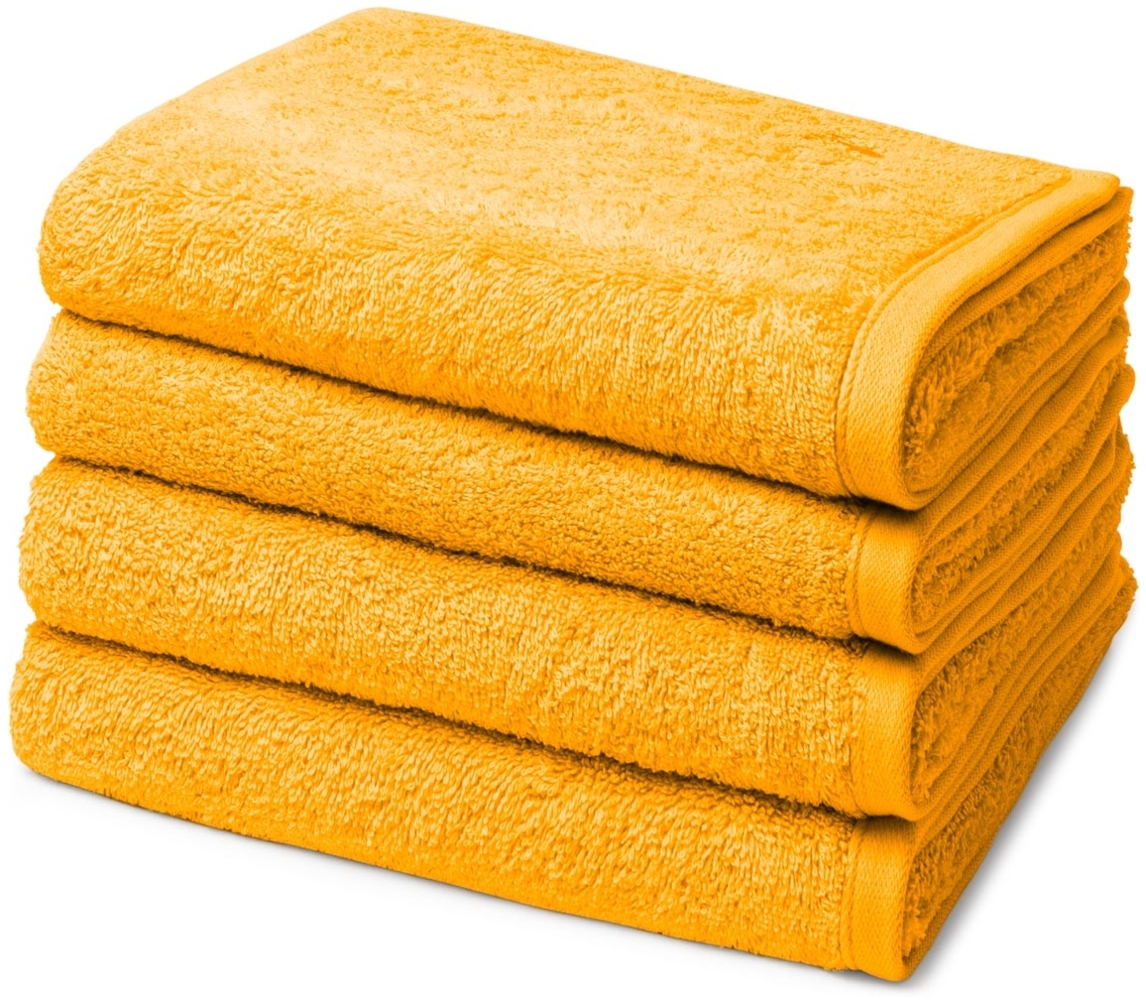 Ross Vita 4 tlg. Frottier-Set - 4 X Handtuch (50 X 100cm) - 520 g/m2 - Sonnengelb Bild 1