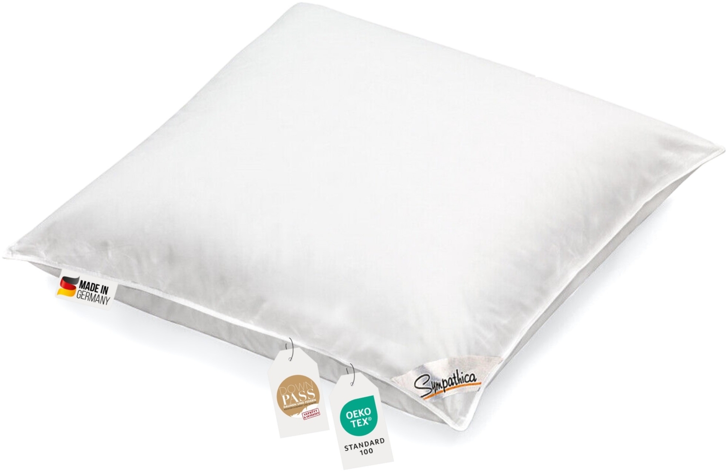 3 Kammer Kopfkissen premium extra dick 1100g neue Daunen Klasse1 80x80 Bild 1