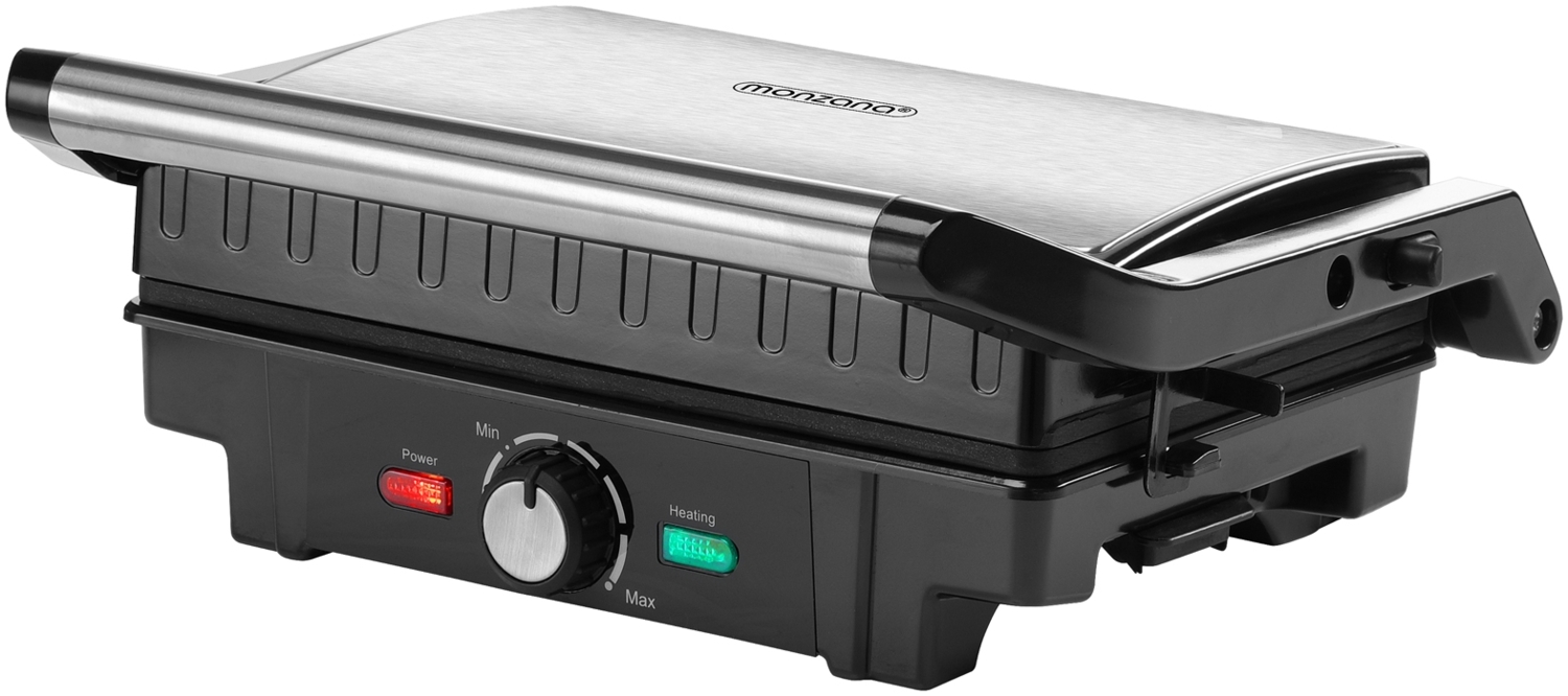 Monzana Kontaktgrill Edelstahl mit 1600W BPA Frei Bild 1