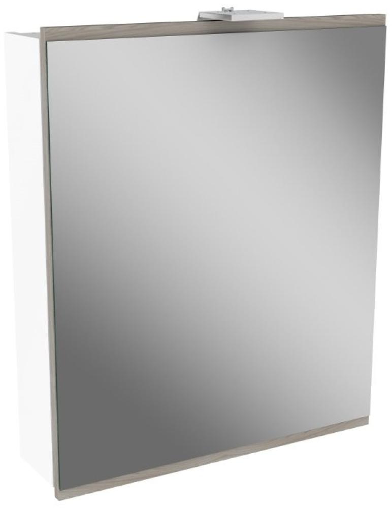 Fackelmann LIMA LED Spiegelschrank 60 cm, Weiß/Braun Bild 1