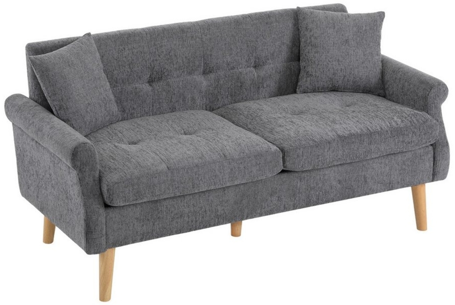 Odikalo 2-Sitzer Polstermöbel Chenille-Stoff Doppelsofa Polstersofa dicken Kissen Bild 1
