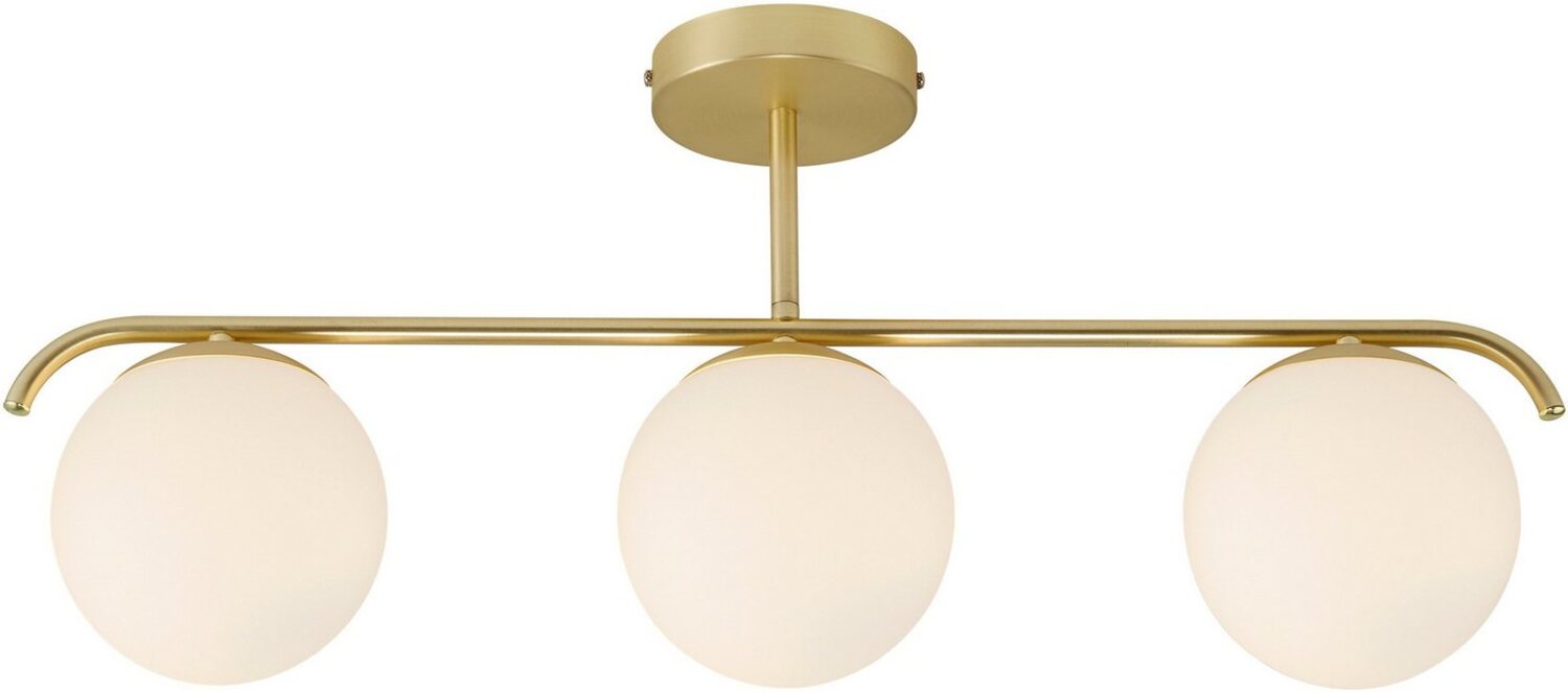 Nordlux GRANT Deckenleuchte Messing, opal weiß E14 dimmbar 69,3x14,5x29,23cm Bild 1