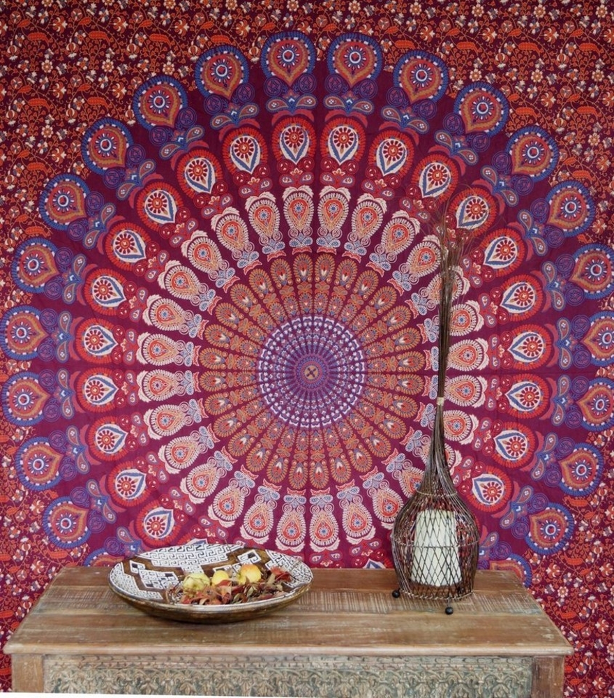 Guru-Shop Tagesdecke Boho-Style Wandbehang, indische Tagesdecke.. Bild 1