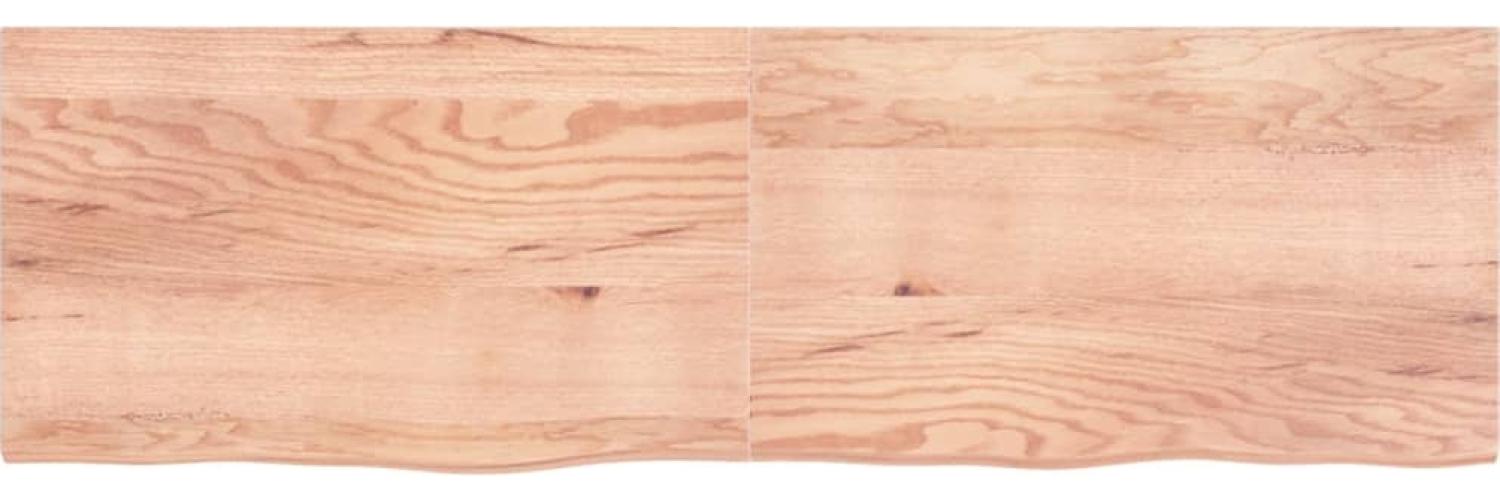 vidaXL Tischplatte Hellbraun 200x60x(2-4)cm Massivholz Eiche Behandelt 3156399 Bild 1