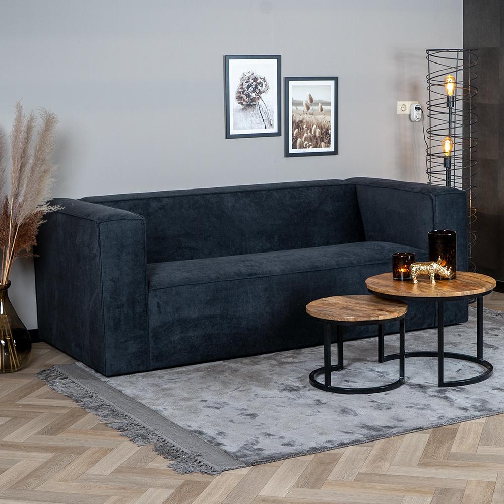 Bronx71 Sofa Memphis 2,5-Sitzer Stoff schwarz Bild 1