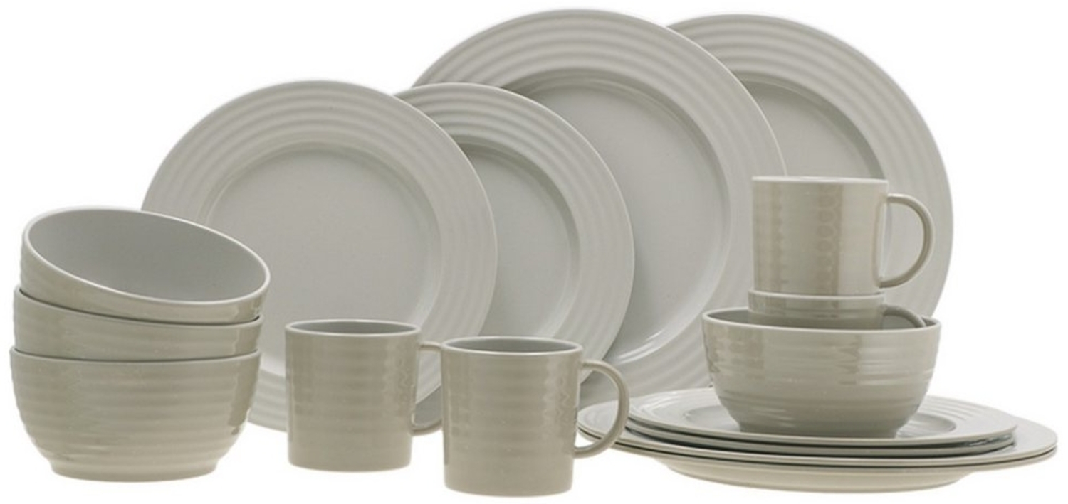 Travellife Geschirr-Set Melamin Geschirr Set Palma Camping, Melamin, Glasierte Keramik Optik 16 teilig Bild 1