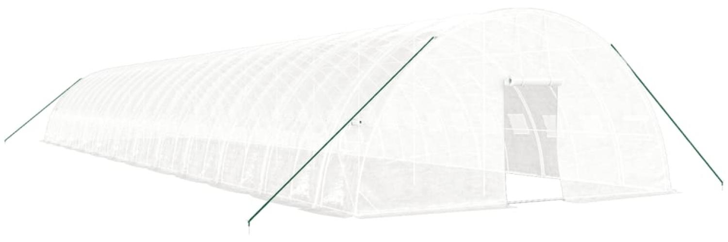 vidaXL Gewächshaus mit Stahlrahmen Weiß 144 m² 24x6x2,85 m 3188126 Bild 1