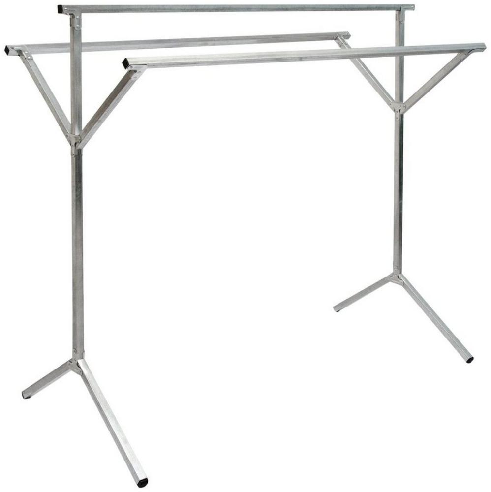 eyepower Kleiderständer Klappb. Kleiderständer 3 Aufhängestangen Garderobe, Wäscheständer 150cm Silber Bild 1