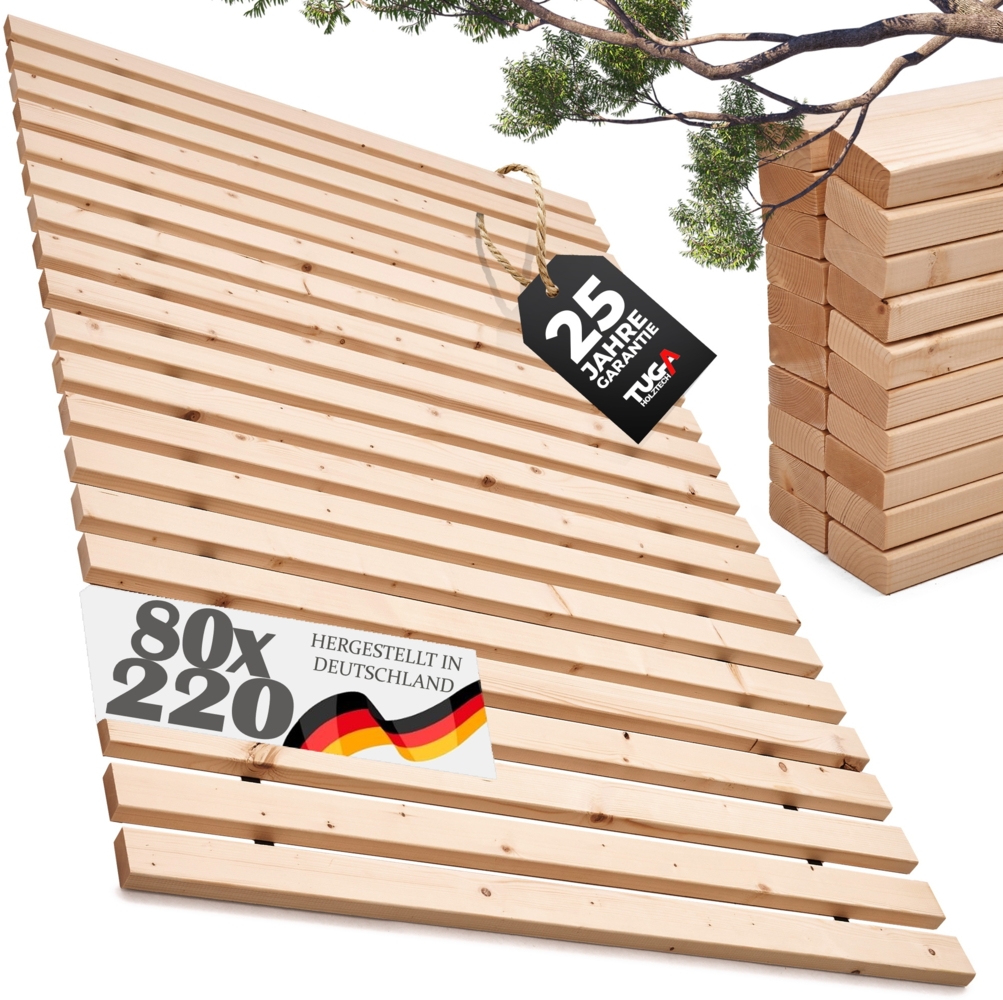 Wikinger " Kraft - Schorsch " Rollrost Lattenrost 30 mm 80 cm x 220 cm 500kg Flächenlast stabilster Bettrost Bild 1