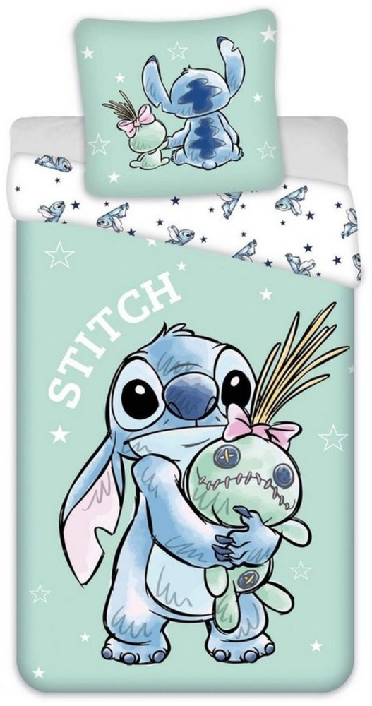 Jerry Fabrics Bettwäsche Disney Lilo & Stitch - Scrump - Wende-Bettwäsche-Set, 135x200 & 80x80, Baumwolle, 100% Baumwolle Bild 1