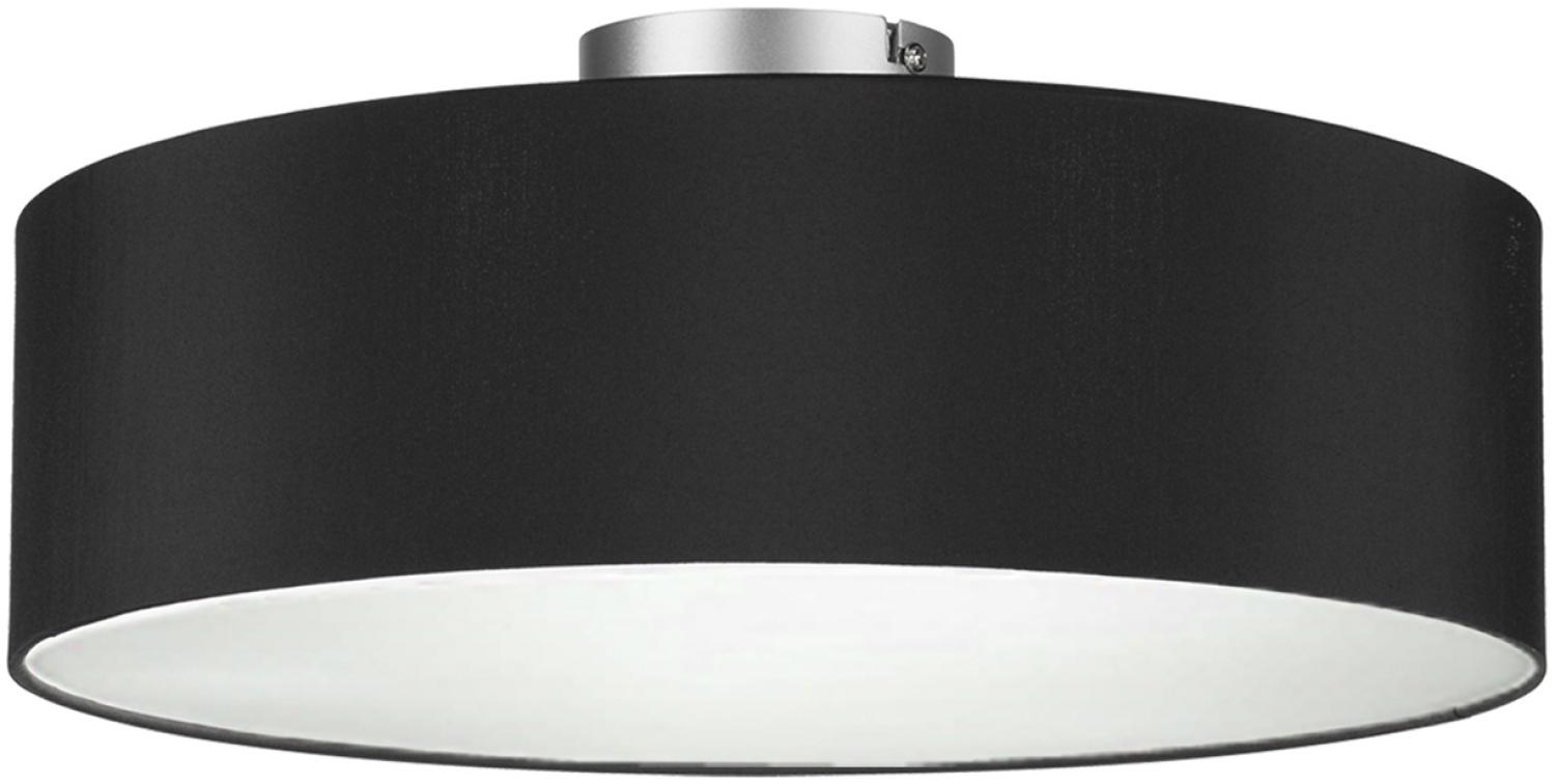 meineWunschleuchte 'Calma' Deckenleuchte mit Stoffschirm, rund, schwarz, Ø 40cm Bild 1