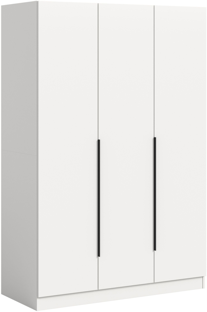 Kleiderschrank Alvas 3-türig (B/H/T: 120x180x52 cm) in weiß und weiß Bild 1