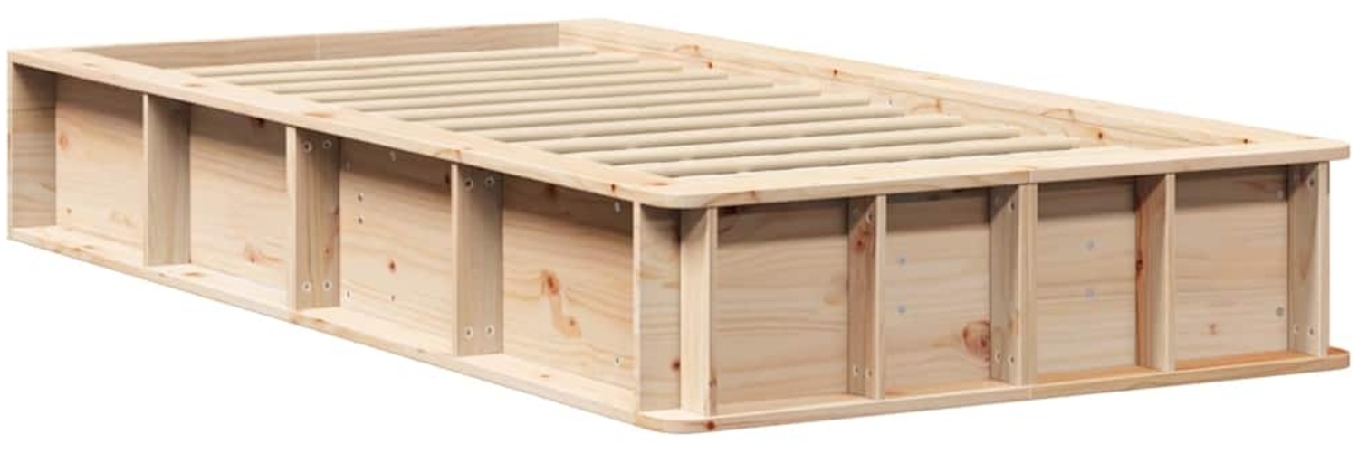 vidaXL Bettrahmen Braun 80 x 200 cm Massives Kiefernholz 3385736 Bild 1