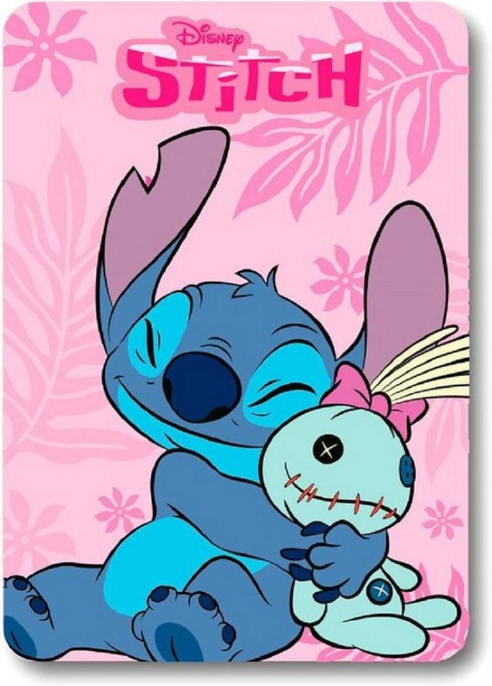 Lilo & Stitch Kuscheldecke in Rosa – Gemütliche Fleecedecke, 140x100 cm Bild 1