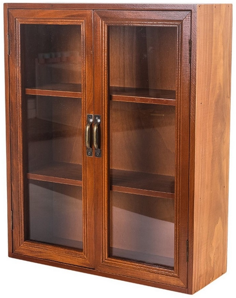 DOPWii Beistellschrank Lagerschrank, hölzerner Vintage-Vitrinenschrank, Badezimmerschrank Bild 1