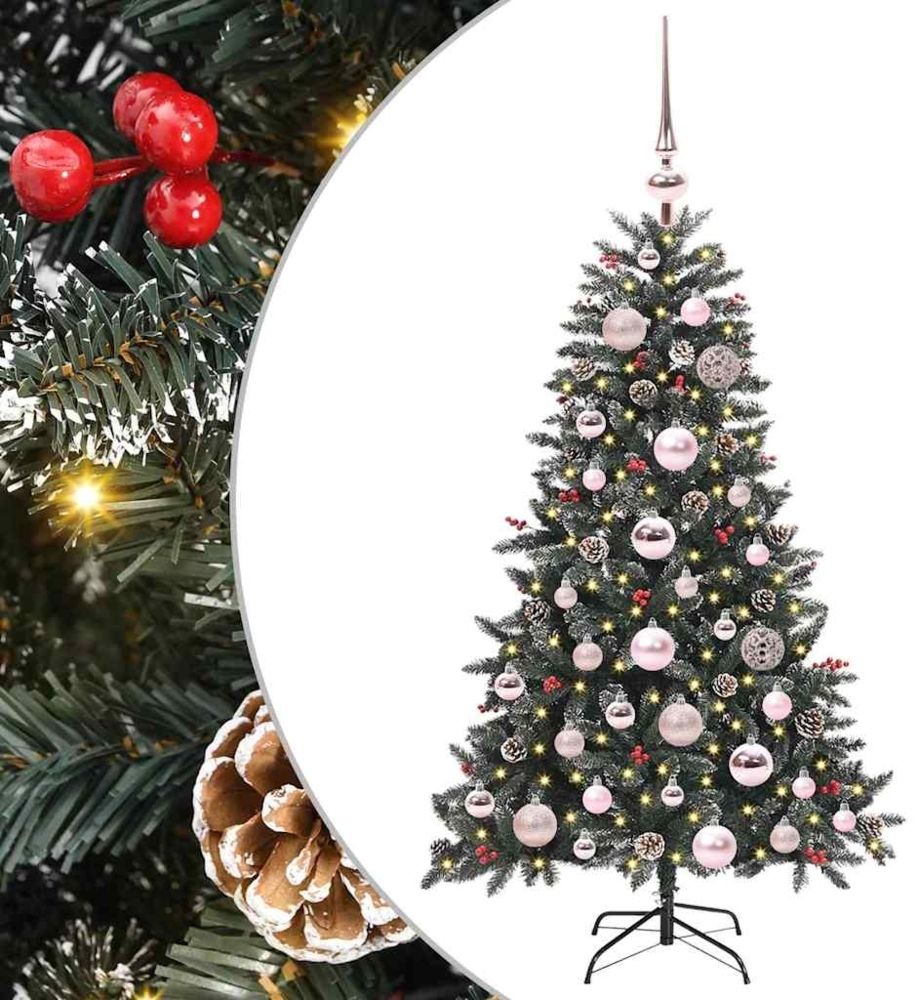vidaXL Künstlicher Weihnachtsbaum Grün 120 cm PVC, Plastik und Stahl 3395858 Bild 1