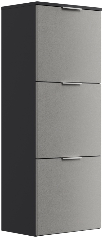 Schuhschrank Domus-L 3 Klappen 12 Paar Schuhe Asche : Asche / Grafit Bild 1