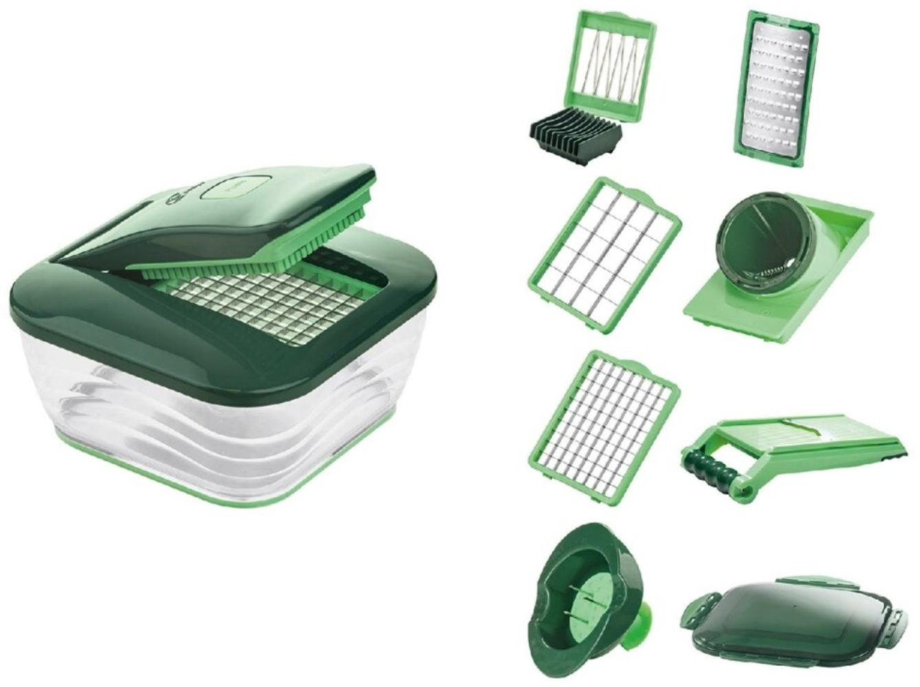 Genius Gemüseschneider Nicer Dicer Chef Set 15-tlg. grün Bild 1