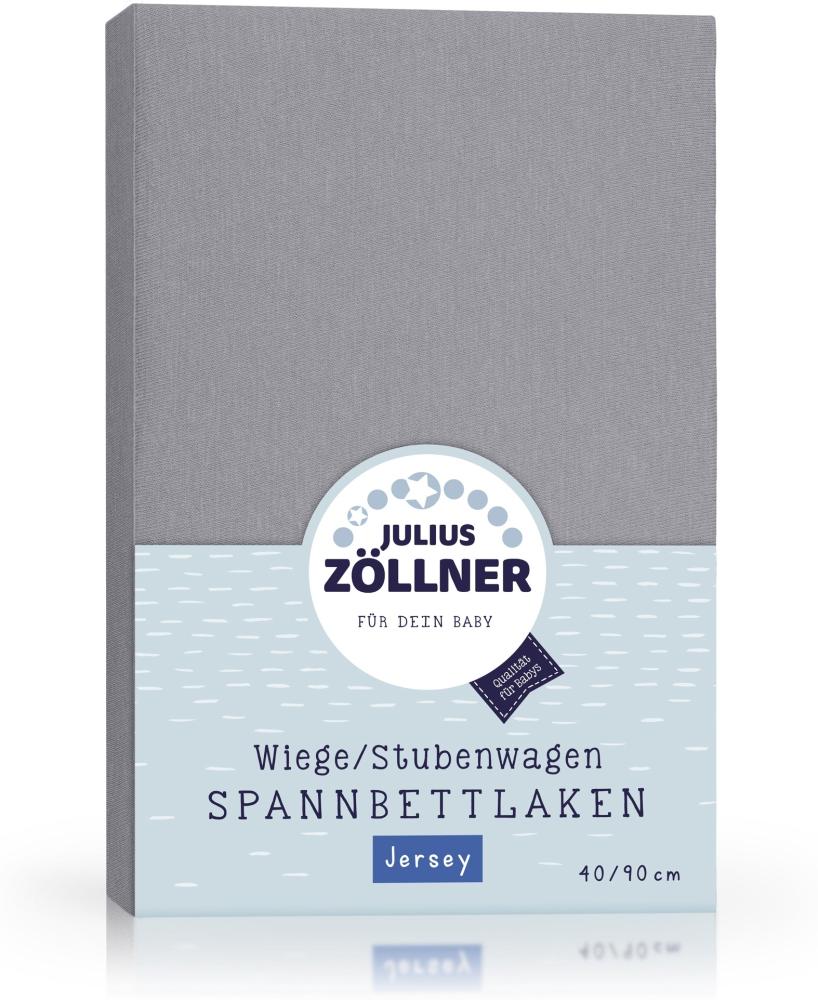 Jersey Spannbettlaken für Wiegen & Stubenwagenmatratzen 90x 40 cm, Anthracite Bild 1