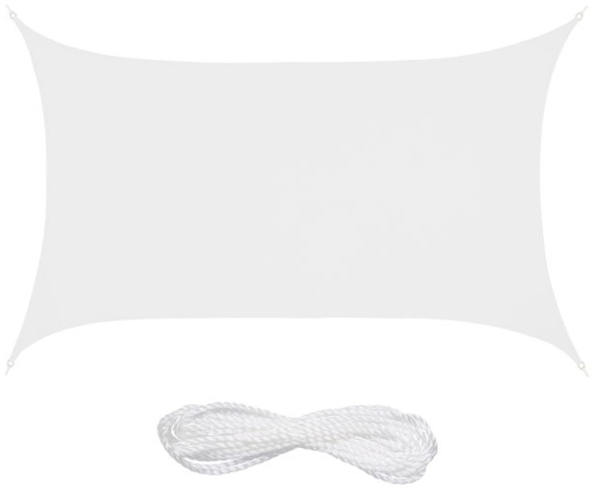 Rechteckiges Sonnensegel Polyester, Weiß, 3x4 m Bild 1
