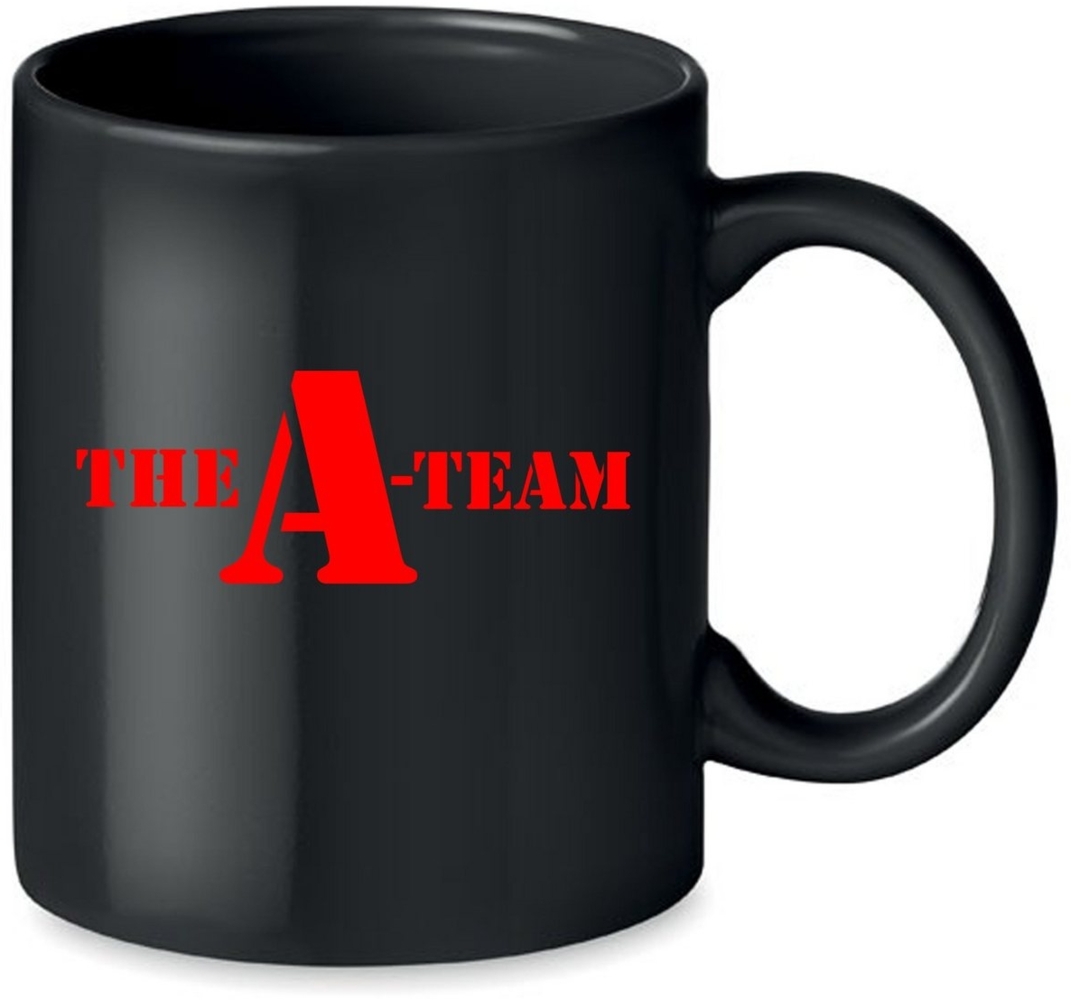 Blondie & Brownie Tasse A Team Logo Print Van Bus Murdock Hannibal Serie in Schwarz und Weiß, Keramik, Spühlmaschinenfest Bild 1