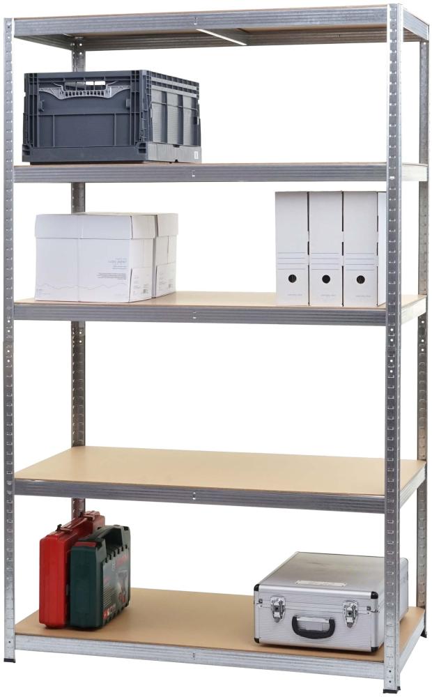 HWC-E33, Lagerregal, 875kg Stahl 5 Böden ~ verzinkt 200 x 120 x 60 cm Bild 1