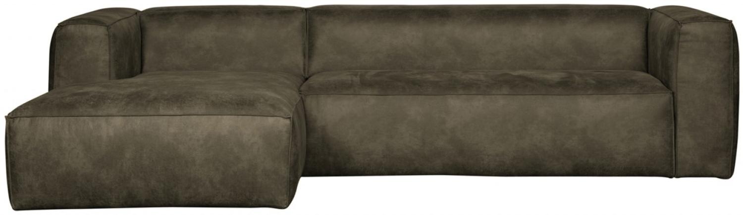 Ecksofa Bean Lederoptik, links Army Bild 1