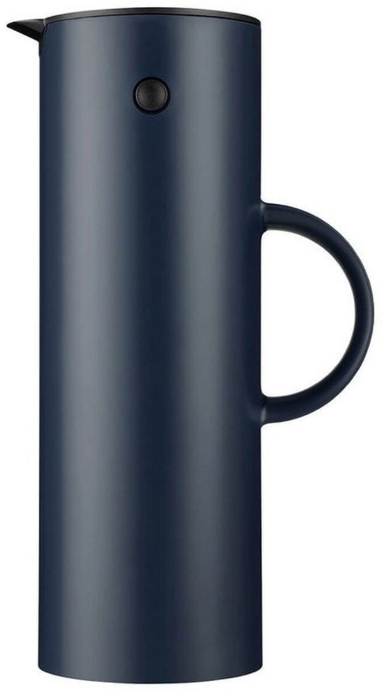 Stelton Isolierkanne EM77, Thermokanne, ABS Kunststoff, Glas, PP Kunststoff, POM Kunststoff, TPE Kunststoff, Soft Deep Ocean, 1 L, 995-5 Bild 1