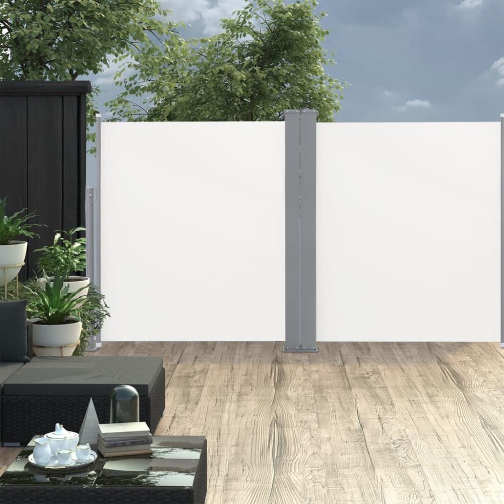 vidaXL Ausziehbare Seitenmarkise Doppelt 170 x 600 cm Creme 48467 Bild 1