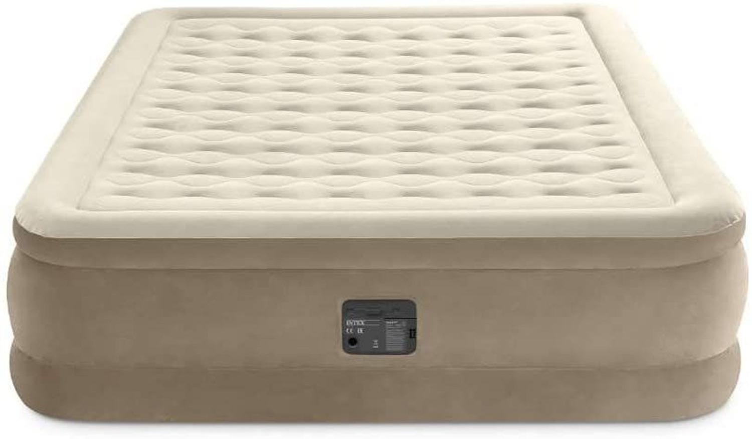 Intex 'DURA-BEAM' UltraPlush Airbed inkl. Pumpe, beige, 152 x 203 x 46cm Bild 1