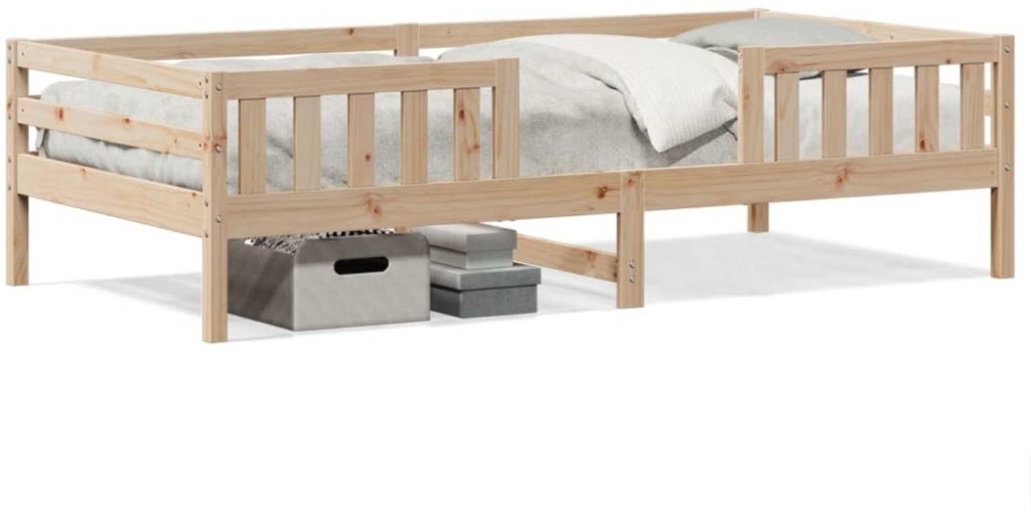 vidaXL Massivholzbett ohne Matratze 75x190 cm Kiefernholz 846982 Bild 1