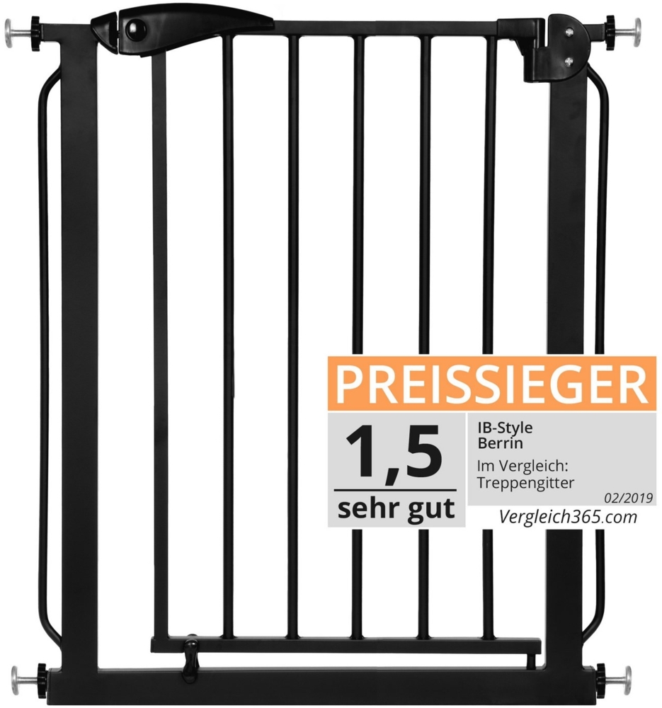 ib style Türschutzgitter Berrin, Ohne Bohren, Sicherheitsgitter für Türen und Treppen, Zum Klemmen Bild 1