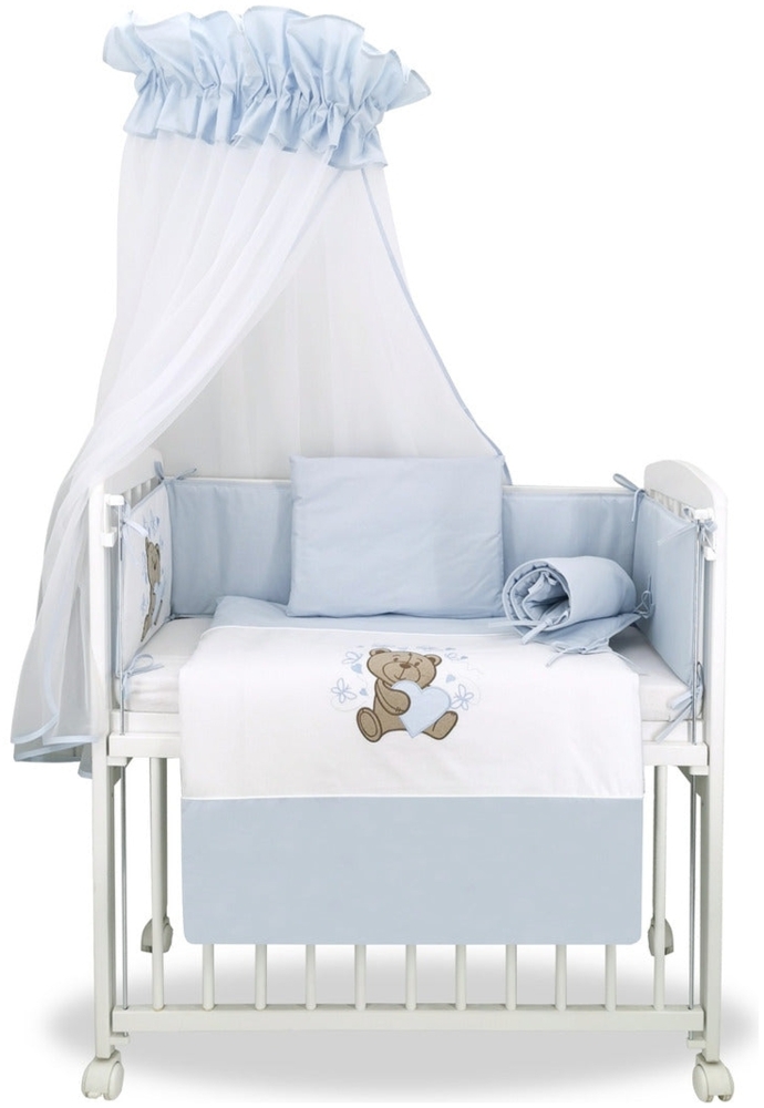 3in1 Beistellbett Baby 90x40 cm – Modell Knuddelbärchen mit Matratze & Bettwäsche Bild 1