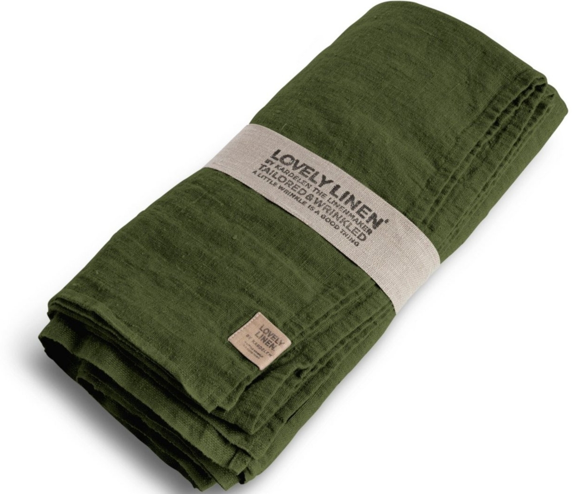 Lovely Linen Tischdecke Lovely Tischdecke Leinen jeep green 100 x 100 cm, LOVELY 100X100 JEEP GREEN L25xB14xH4CM Bild 1