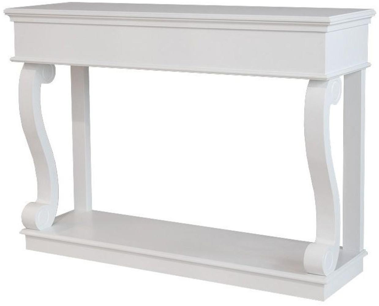 Casa Padrino Barock Konsole Weiss - Konsolentisch Sideboard 140 x 100 x 45 cm Bild 1