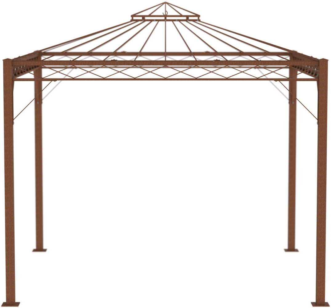 ELEO Pavillon quadratisch 'Trento', unbeschichtet, 3 x 3 m Bild 1